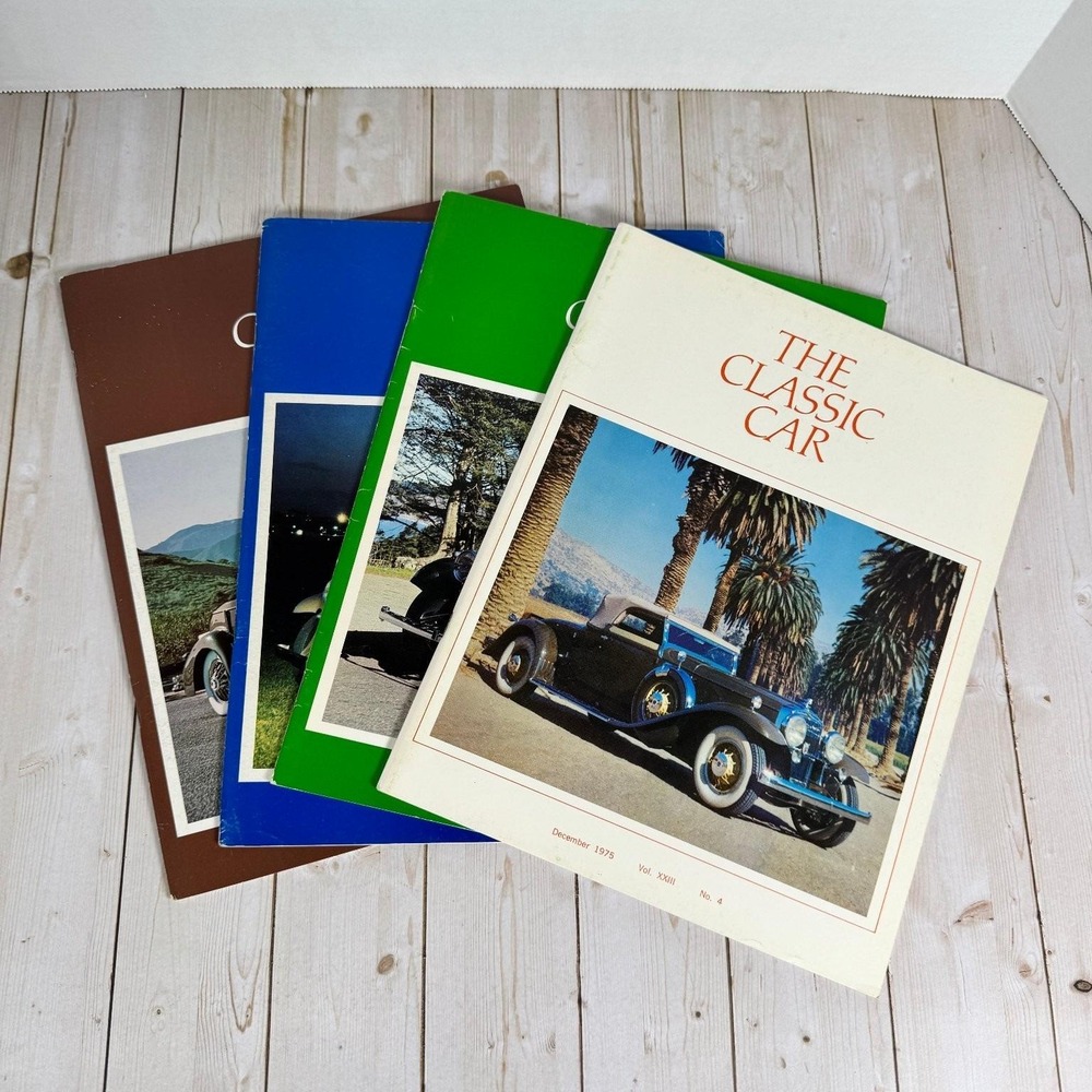 The Classic Car Magazine 1975 Complete Year Set Vol XXIII No 1-4 CCCA